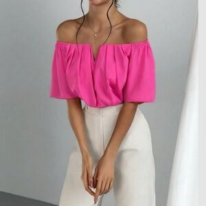 Boho V neck waist tie crop top